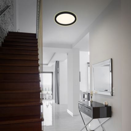 Briloner 7361-015 - Iluminação de teto LED CADRE LED/18W/230V d. 29,7 cm preta