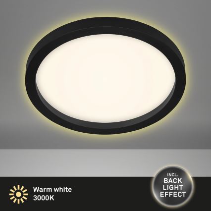 Briloner 7361-015 - Iluminação de teto LED CADRE LED/18W/230V d. 29,7 cm preta