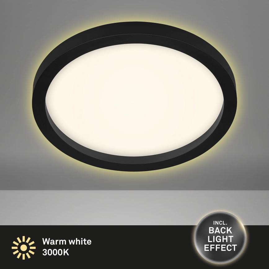 Briloner 7361-015 - Iluminação de teto LED CADRE LED/18W/230V d. 29,7 cm preta