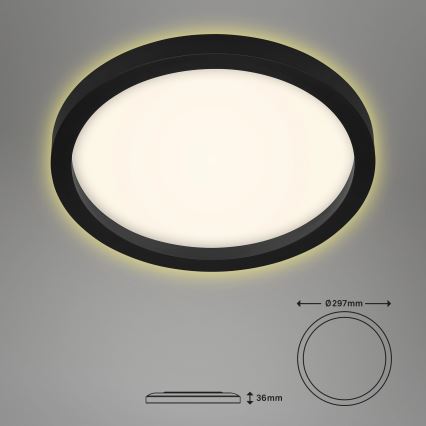 Briloner 7361-015 - Iluminação de teto LED CADRE LED/18W/230V d. 29,7 cm preta