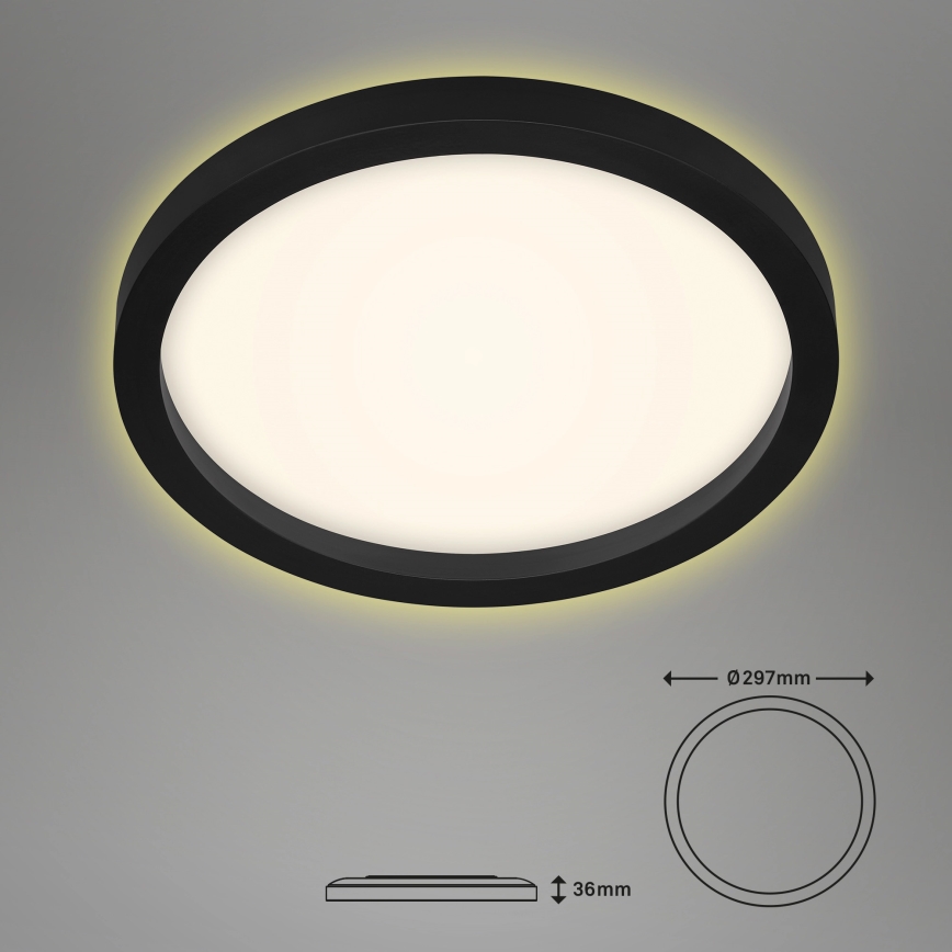 Briloner 7361-015 - Iluminação de teto LED CADRE LED/18W/230V d. 29,7 cm preta