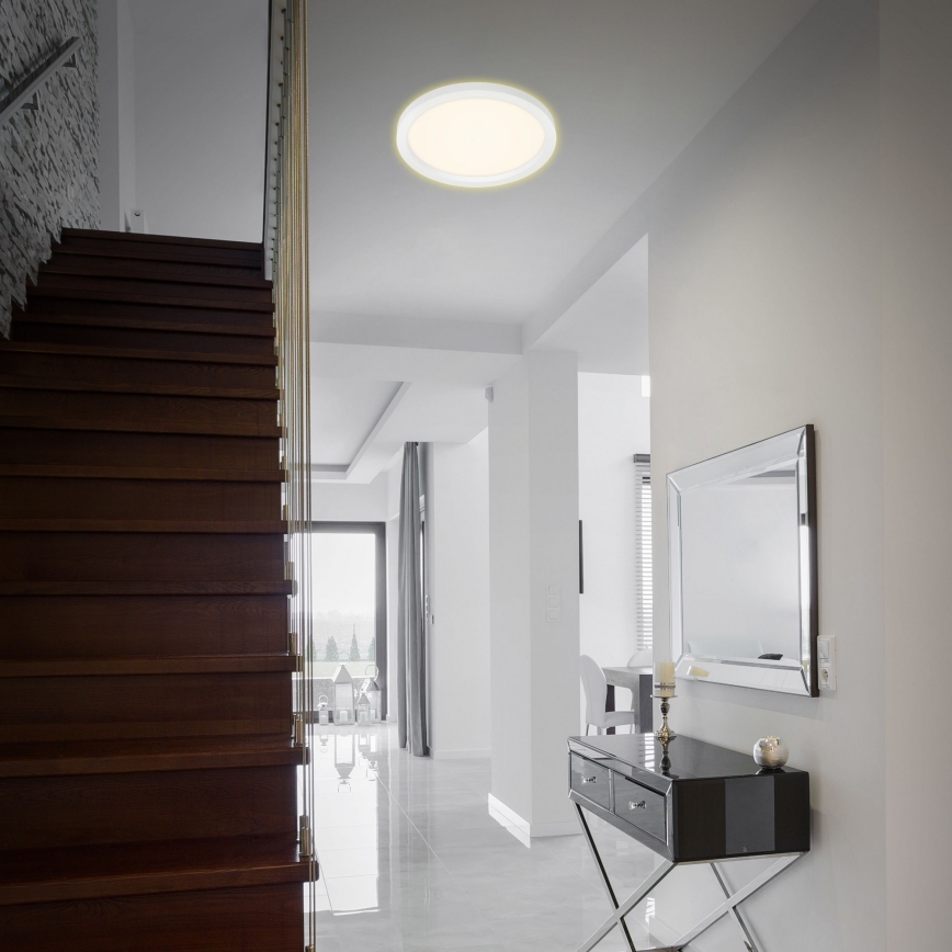 Briloner 7361-016 - Iluminação de teto LED CADRE LED/18W/230V d. 29,7 cm branca