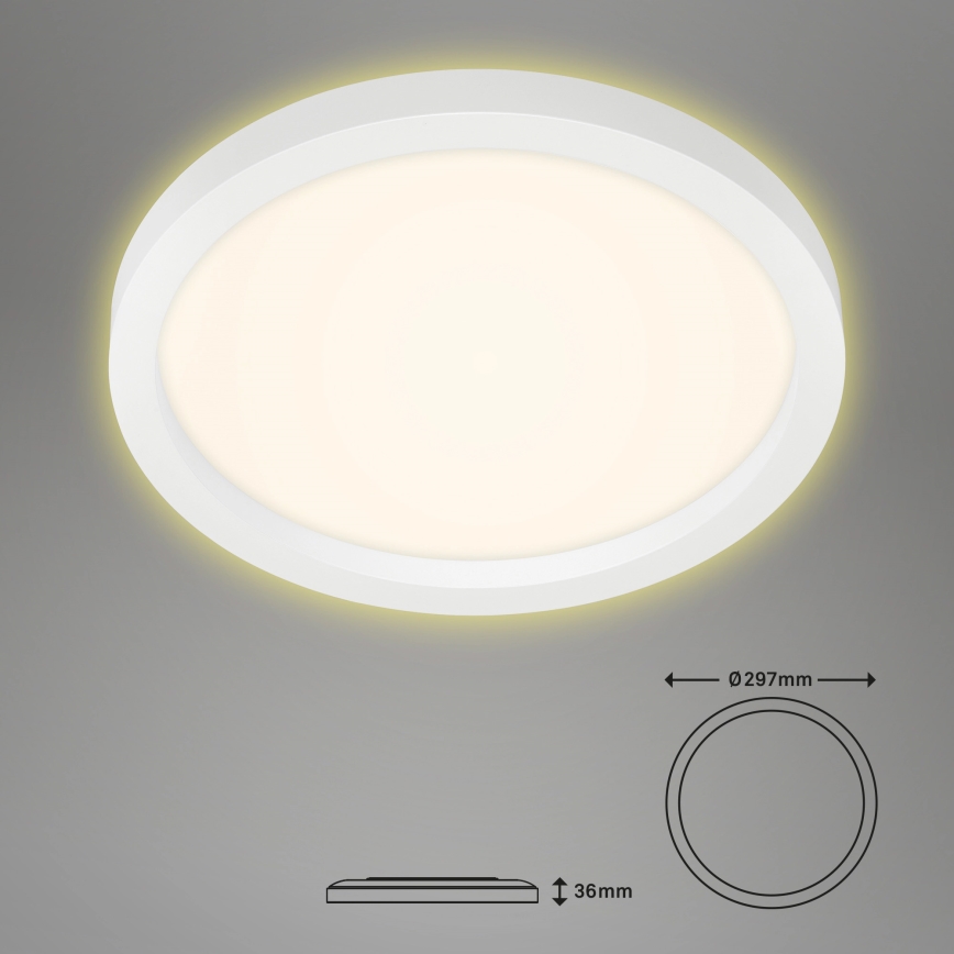 Briloner 7361-016 - Iluminação de teto LED CADRE LED/18W/230V d. 29,7 cm branca