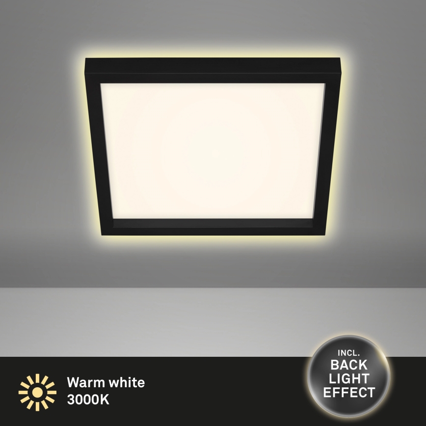 Briloner 7362-015 - Iluminação de teto LED CADRE LED/18W/230V 29,6x29,6 cm preta