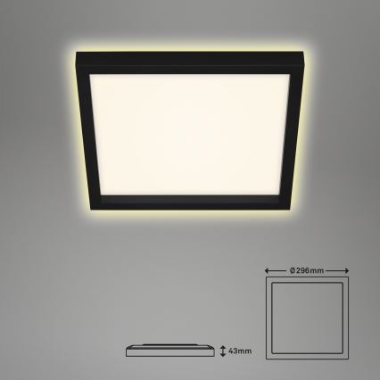 Briloner 7362-015 - Iluminação de teto LED CADRE LED/18W/230V 29,6x29,6 cm preta