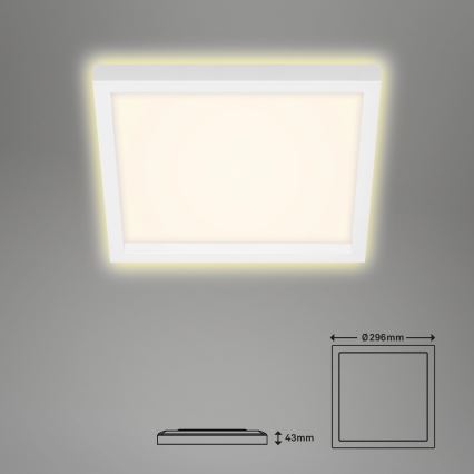 Briloner 7362-016 - Iluminação de teto LED CADRE LED/18W/230V 29,6x29,6 cm branca