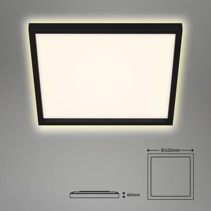Briloner 7364-015 - Iluminação de teto LED CADRE LED/22W/230V 42,2x42,2 cm preta