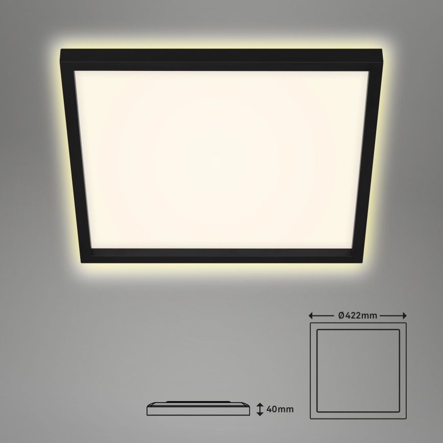 Briloner 7364-015 - Iluminação de teto LED CADRE LED/22W/230V 42,2x42,2 cm preta