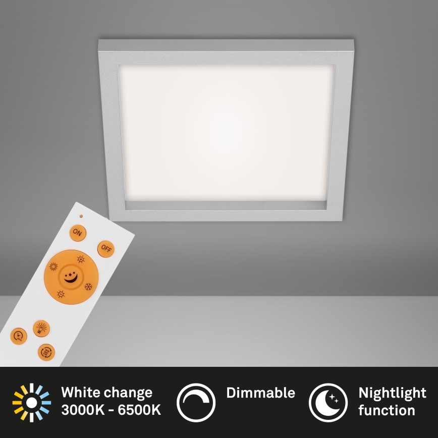 Briloner 7370-014 - Iluminação de teto LED com regulação LED/18W/230V 3000-6500K + controlo remoto
