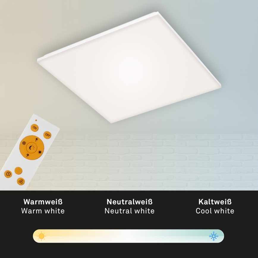 Briloner 7378216 - Painel LED com regulação LED/38W/230V 3000-6500K + comando