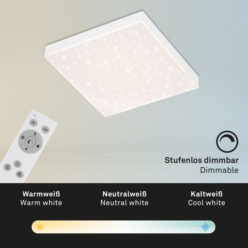Briloner 7381-016 - Iluminação de teto LED com regulação STARRY SKY LED/15W/230V 3000-6500K + controlo remoto