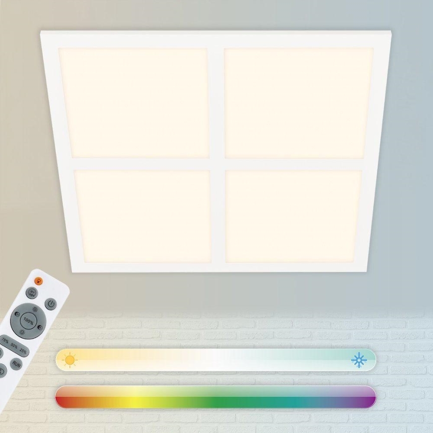 Briloner 7387-016 - Iluminação de teto RGBW com regulação LED/24W/230V 3000-6500K + controlo remoto