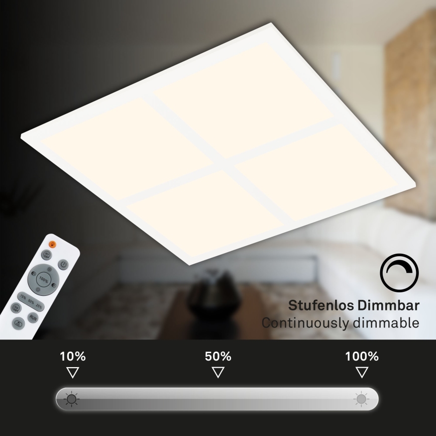 Briloner 7387-016 - Iluminação de teto RGBW com regulação LED/24W/230V 3000-6500K + controlo remoto