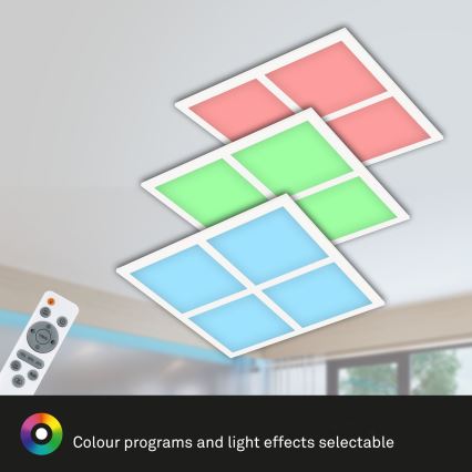 Briloner 7387-016 - Iluminação de teto RGBW com regulação LED/24W/230V 3000-6500K + controlo remoto
