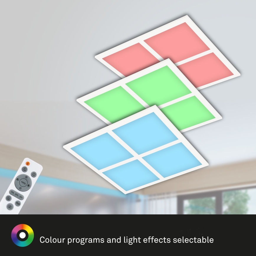 Briloner 7387-016 - Iluminação de teto RGBW com regulação LED/24W/230V 3000-6500K + controlo remoto