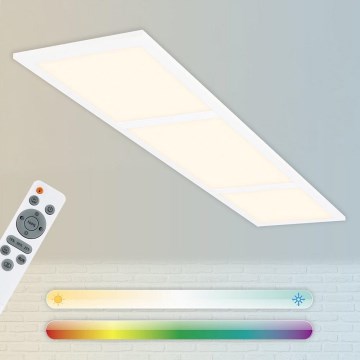 Briloner 7388-016 - Iluminação de teto RGBW com regulação LED/24W/230V 3000-6500K + controlo remoto