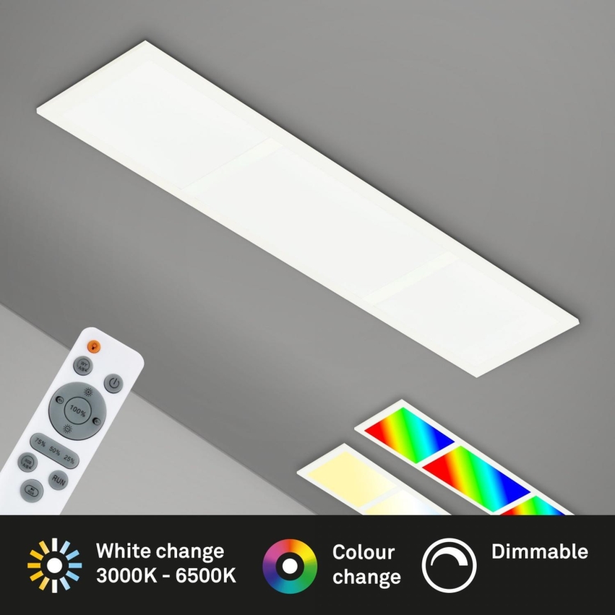 Briloner 7388-016 - Iluminação de teto RGBW com regulação LED/24W/230V 3000-6500K + controlo remoto