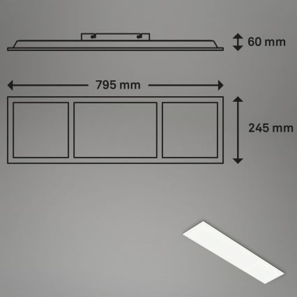 Briloner 7388-016 - Iluminação de teto RGBW com regulação LED/24W/230V 3000-6500K + controlo remoto