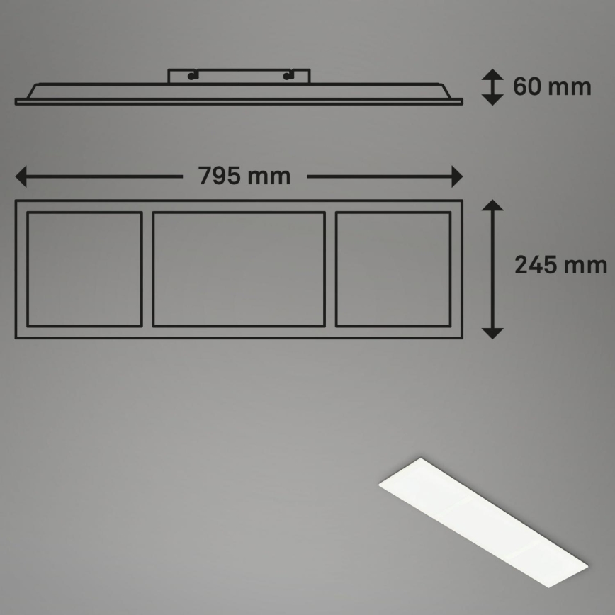 Briloner 7388-016 - Iluminação de teto RGBW com regulação LED/24W/230V 3000-6500K + controlo remoto
