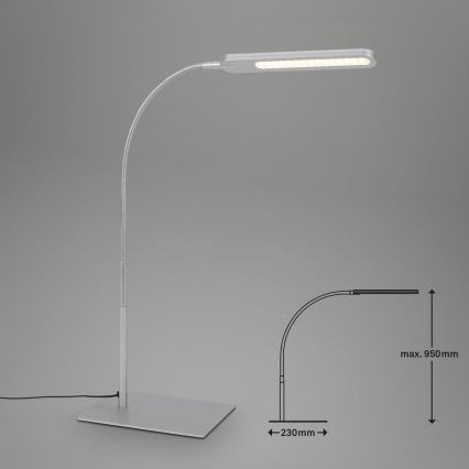 Briloner 7389-014 - LED Regulação táctil flexible candeeiro de mesa SERVO LED/8W/230V 3000/4000/6500K