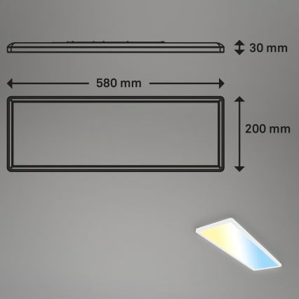 Briloner 7403-016 - Iluminação de teto LED com regulação SLIM LED/23W/230V 2700-6500K + controlo remoto