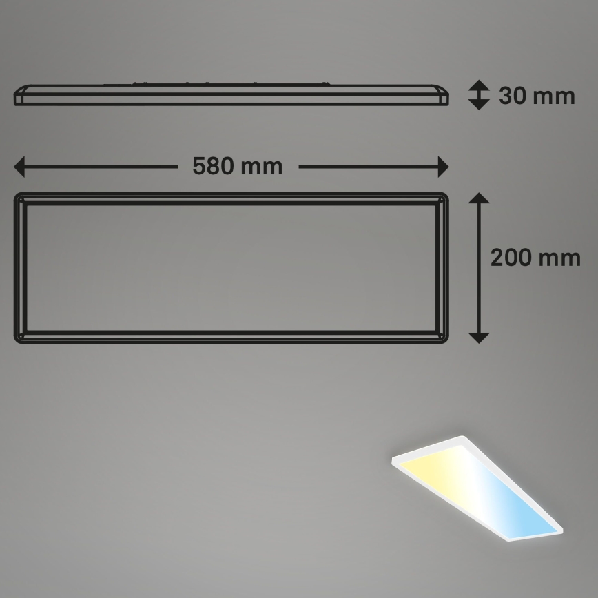 Briloner 7403-016 - Iluminação de teto LED com regulação SLIM LED/23W/230V 2700-6500K + controlo remoto