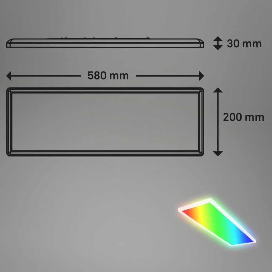 Briloner 7404-016 - Painel LED RGBW dimerizável de sobrepor LED/22W/230V 4000K + controlo remoto