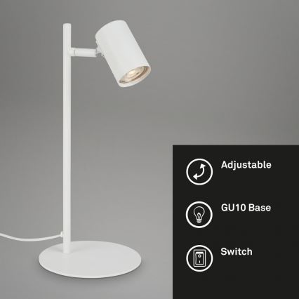 Briloner 7408-016 - Candeeiro de mesa RETRO 1xGU10/9W/230V branco