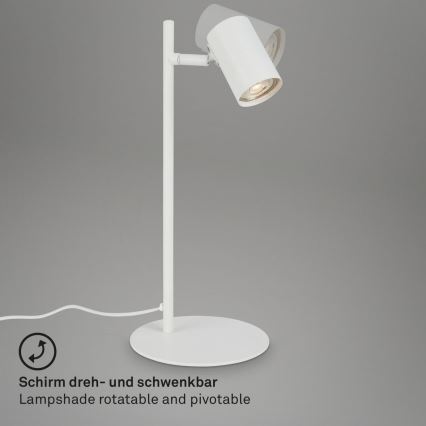 Briloner 7408-016 - Candeeiro de mesa RETRO 1xGU10/9W/230V branco