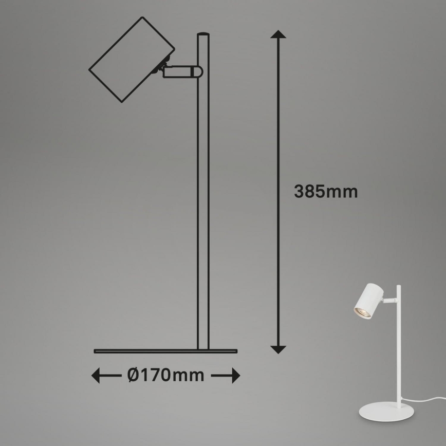 Briloner 7408-016 - Candeeiro de mesa RETRO 1xGU10/9W/230V branco