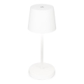 Briloner 7423016 - Candeeiro de mesa para exterior LED com regulação LED/2,6W/5V IP44 branco