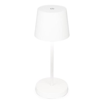 Briloner 7423016 - Candeeiro de mesa para exterior LED com regulação LED/2,6W/5V IP44 branco