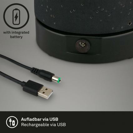 Briloner 7449-015 - LED Regulação exterior táctil candeeiro STARRY SKY LED/3W/5V IP44 preto