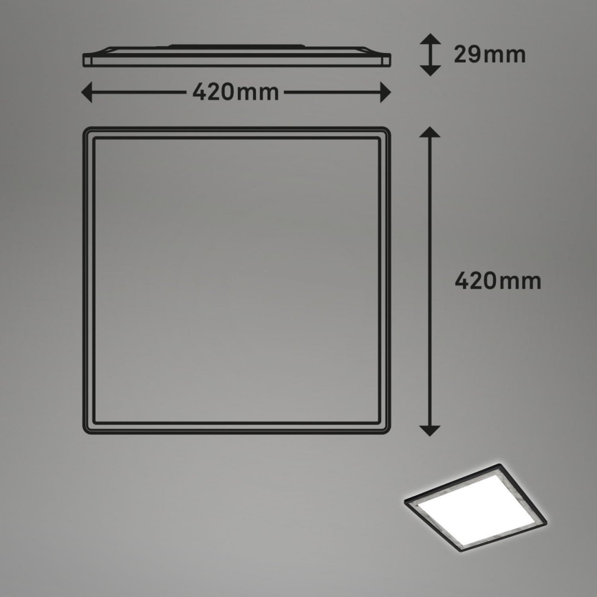 Briloner 7459-414 - Iluminação de teto LED com regulação SLIM LED/22W/230V 2700-6500K + comando