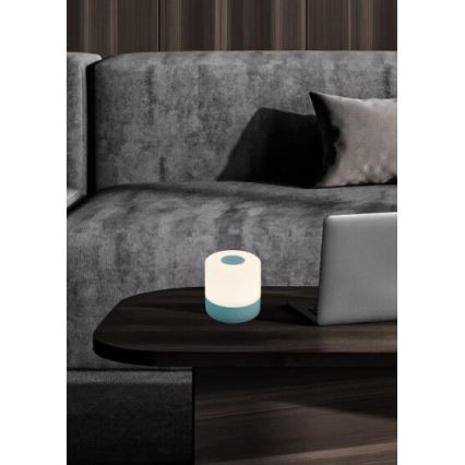 Briloner 7461010 - Candeeiro de mesa para exterior LED com regulação LED/2W/5V IP44 azul