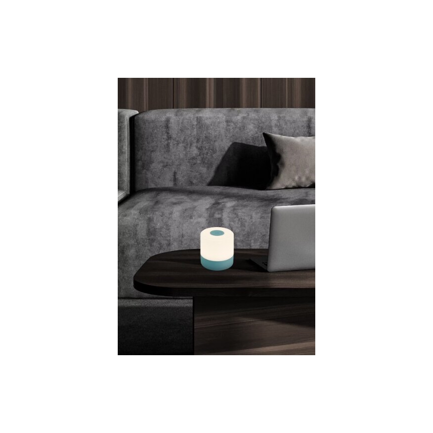Briloner 7461010 - Candeeiro de mesa para exterior LED com regulação LED/2W/5V IP44 azul