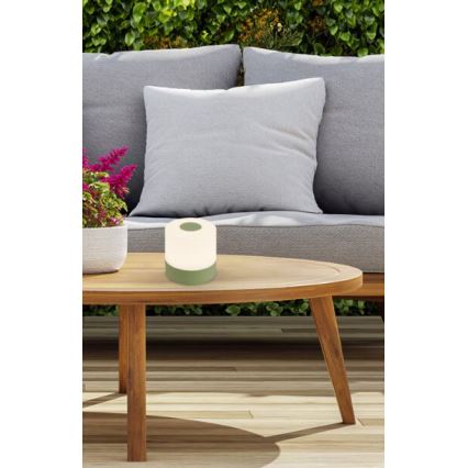 Briloner 7461019 - Candeeiro de mesa para exterior LED com regulação LED/2W/5V IP44 verde