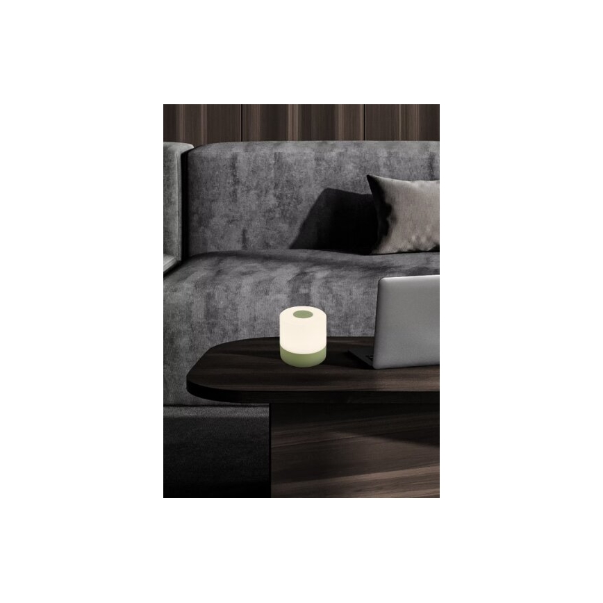 Briloner 7461019 - Candeeiro de mesa para exterior LED com regulação LED/2W/5V IP44 verde