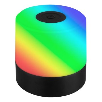 Briloner 7462015 - Lâmpada de mesa exterior recarregável LED RGB LED/1,5W/5V IP44 1200 mAh preta