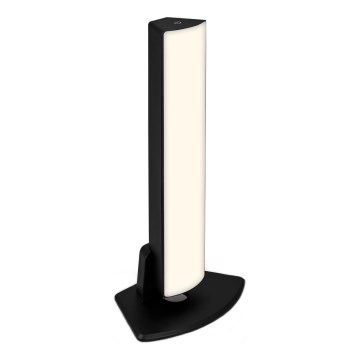 Briloner 7474-015 - Candeeiro de mesa para exterior LED tátil com regulação 2em1 LED/7W/5V 2200 mAh USB 3000K IP44 preto