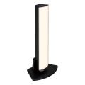 Briloner 7474-015 - Lâmpada de mesa exterior recarregável LED 2 em 1 com toque e dimmer LED/7W/5V 2x2200 mAh USB 3000K IP44 preta