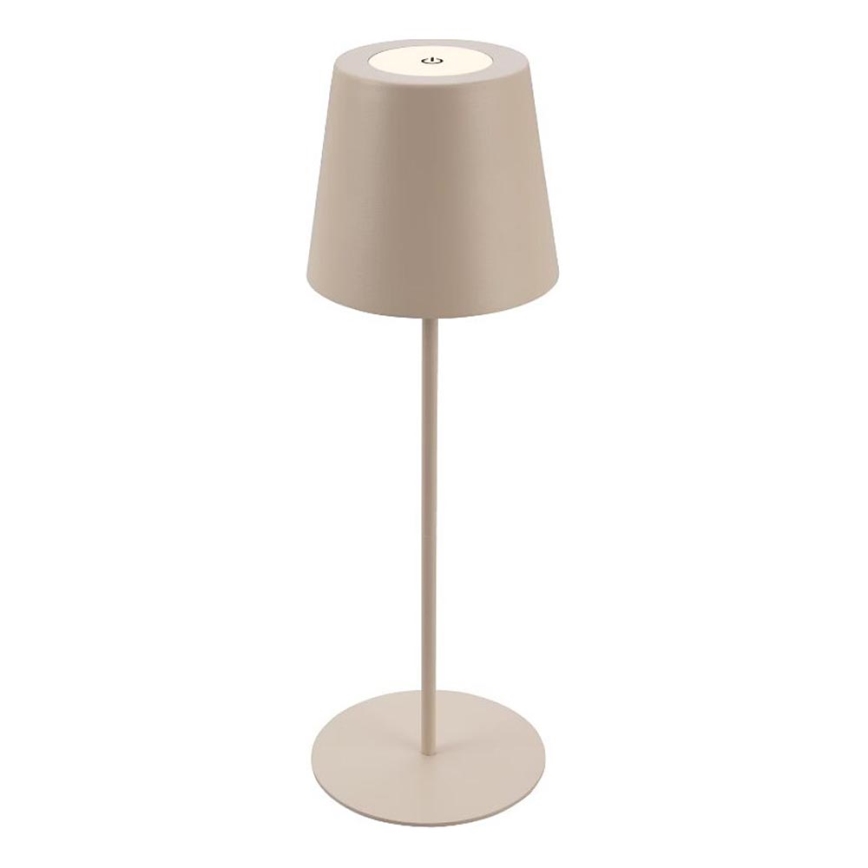 Briloner 7508011 - Candeeiro de mesa LED para exterior com regulação 2em1 LED/2,5W/5V IP44 bege