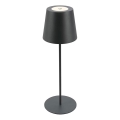 Briloner 7508015 - Lâmpada de mesa exterior recarregável LED dimmerizável 2 em 1 LED/2,5W/5V IP44 preta