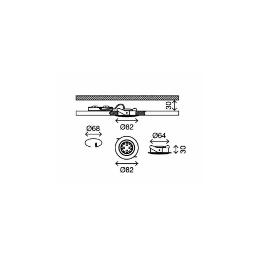 Briloner 8309-019 - Foco de encastrar de casa de banho LED com regulação LED/5W/230V IP23