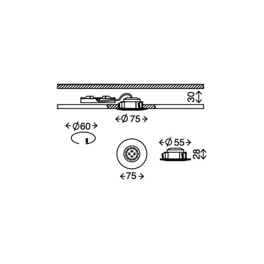 Briloner 8311-019 - Foco de encastrar de casa de banho LED LED/5W/230V IP44