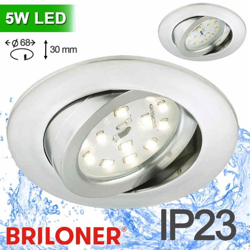 Briloner 8312-019 - Iluminação embutida de casa de banho LED/5W/230V IP23