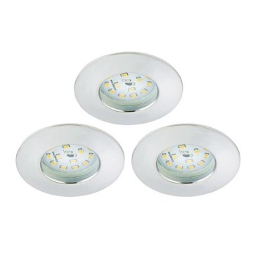 Briloner 8316-039-CONJUNTO 3x Foco de encastrar de casa de banho LED com regulação LED/5,5W/230V IP44