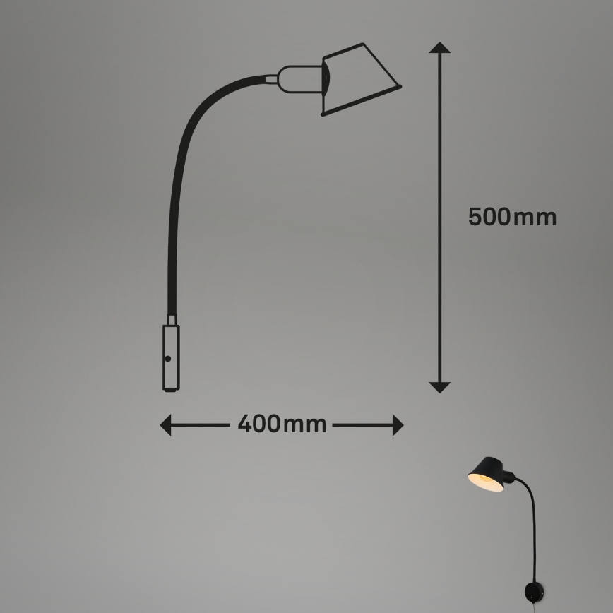 Briloner - Candeeiro de parede BRELLO 1xE27/10W/230V