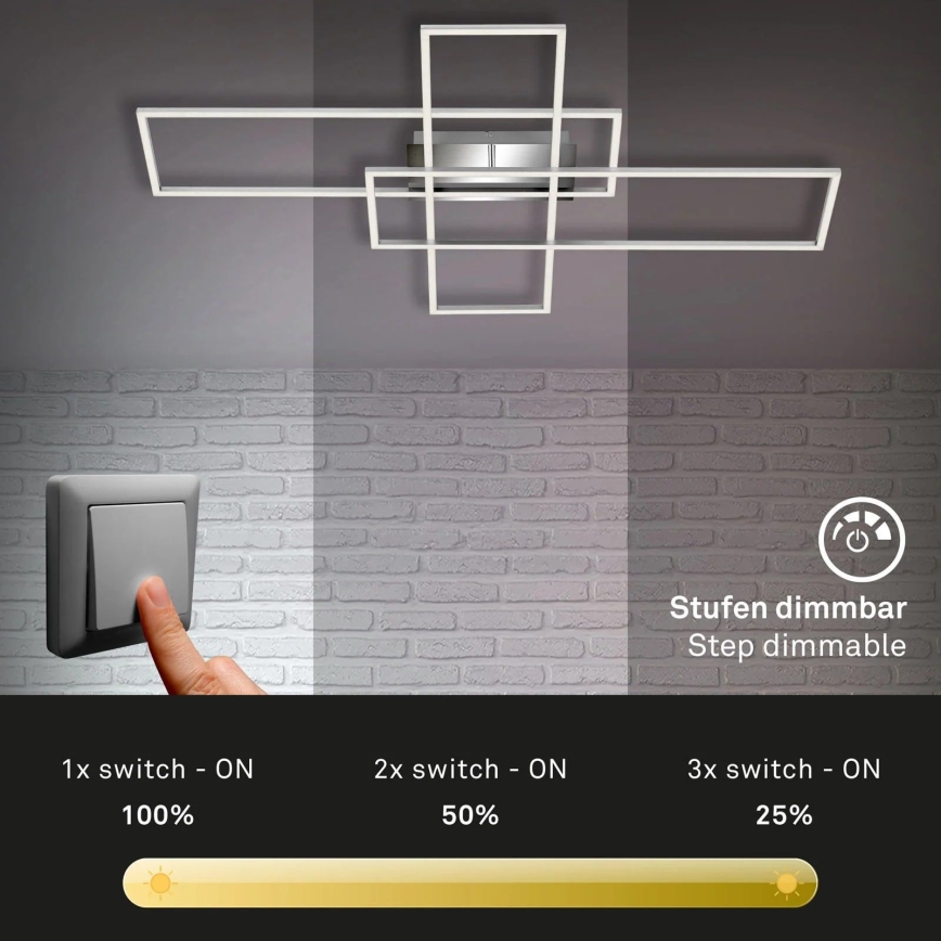 Briloner - Candelabro integrado LED com regulação FRAME LED/50W/230V