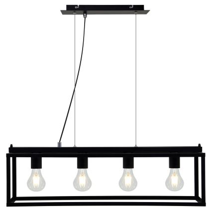 Briloner - Candelabro suspenso BLACK STEEL 4xE27/40W/230V